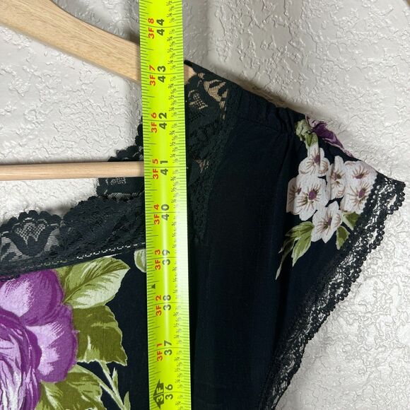 Vintage American Angel Midi Dress Women M Petite Floral Babydoll Lace Whimsigoth - Picture 7 of 7